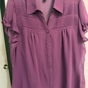 East 5th Mauve Ruffle Sleeve Blouse